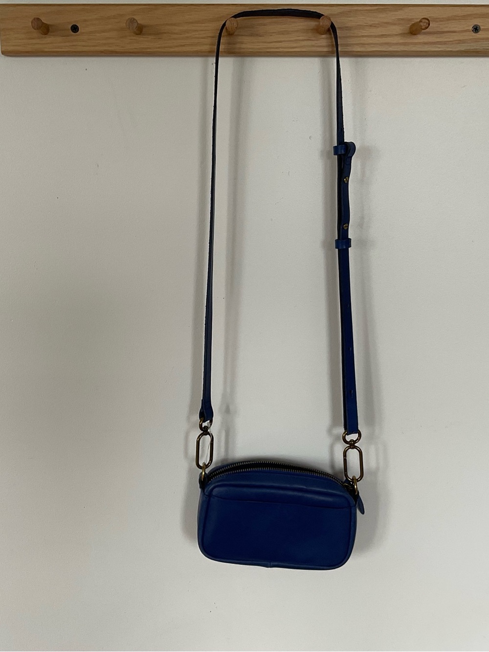 Madewell Navy Blue Leather Crossbody Bag